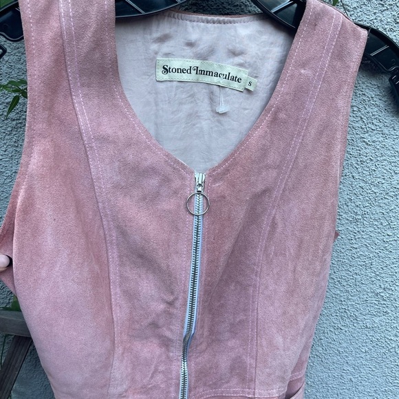 Stoned Immaculate fonda suede dress in Pink Rare - Picture 9 of 12